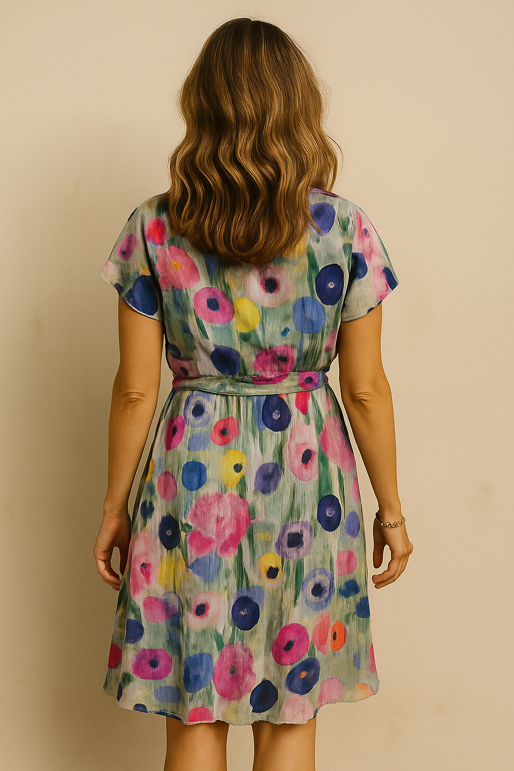 Lara Grace Elegance V-Neck Midi Dress