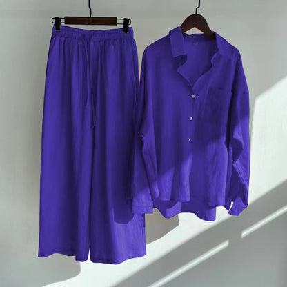 Matilda Comfort Set – Timeless Shirt & Loose Trousers