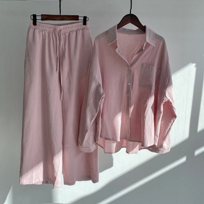 Matilda Comfort Set – Timeless Shirt & Loose Trousers