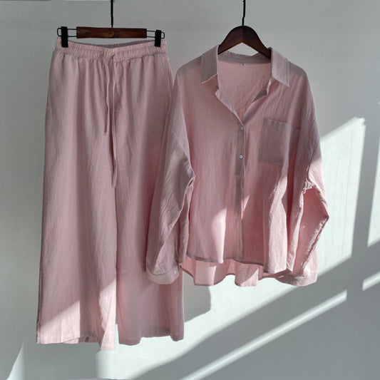 Matilda Comfort Set – Timeless Shirt & Loose Trousers