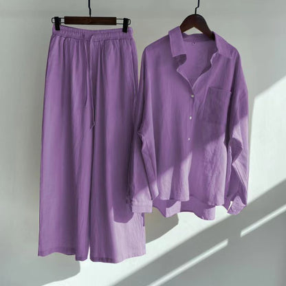 Matilda Comfort Set – Timeless Shirt & Loose Trousers