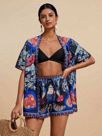 Ruby Dune Linen-Blend Shorts Set