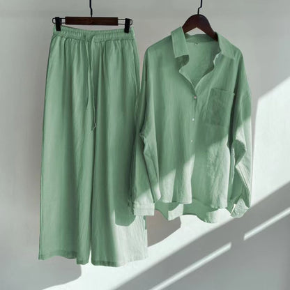 Matilda Comfort Set – Timeless Shirt & Loose Trousers