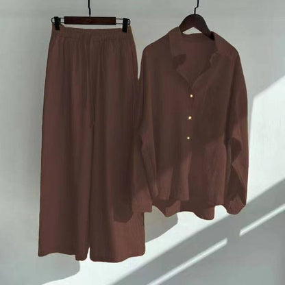 Matilda Comfort Set – Timeless Shirt & Loose Trousers