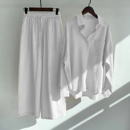 Matilda Comfort Set – Timeless Shirt & Loose Trousers