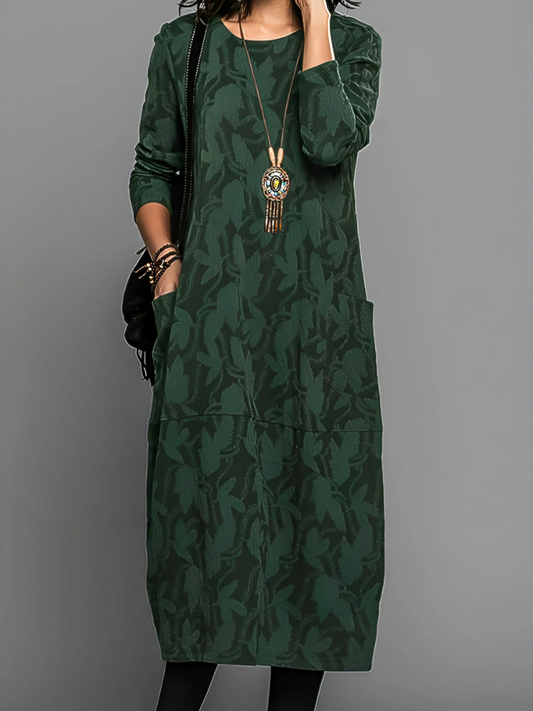 Isla Winter Chic Pocket Jacquard Dress