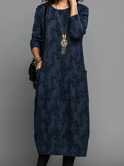 Isla Winter Chic Pocket Jacquard Dress