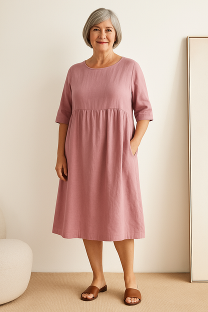 Eloise Easy-Care Cotton Day Dress