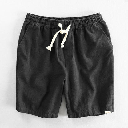 Elodie Cotton Linen Viscose Blend Drawstring Shorts