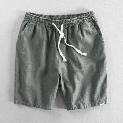 Elodie Cotton Linen Viscose Blend Drawstring Shorts