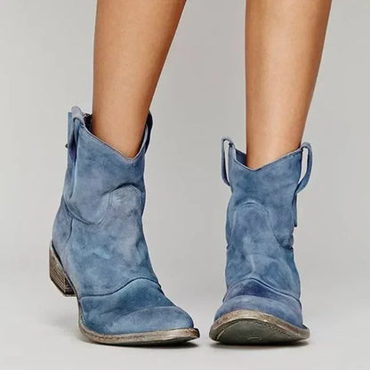 Harper Vintage Western Ankle Boots