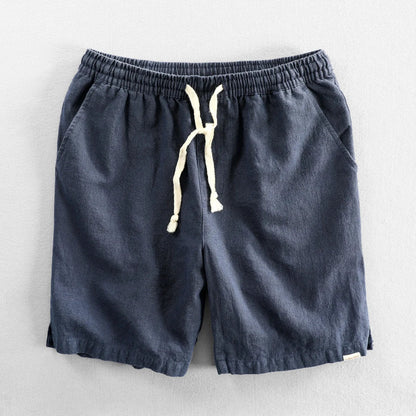 Elodie Cotton Linen Viscose Blend Drawstring Shorts