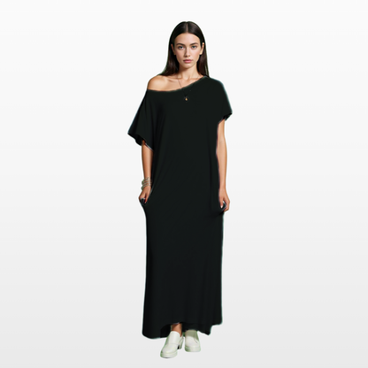 Batwing Lounge Dress – All-Season Comfort with Relaxed Fit
