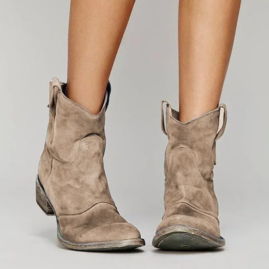 Harper Vintage Western Ankle Boots
