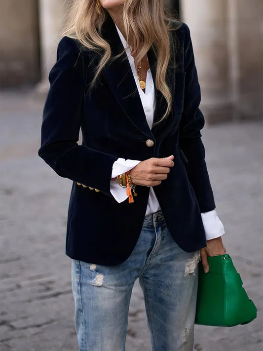 Amelia Velvet Tailored Blazer