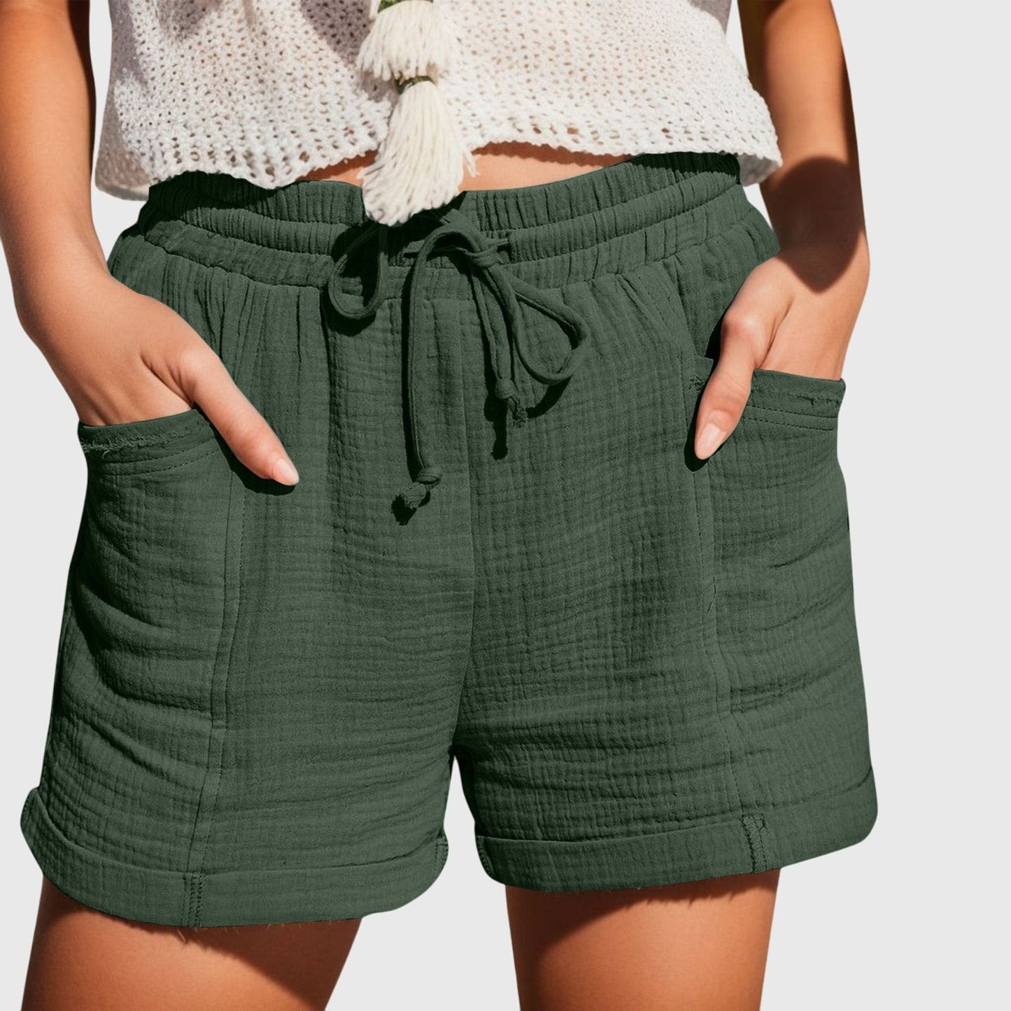 Briony Loose Fit Women’s Shorts with Elastic Waist