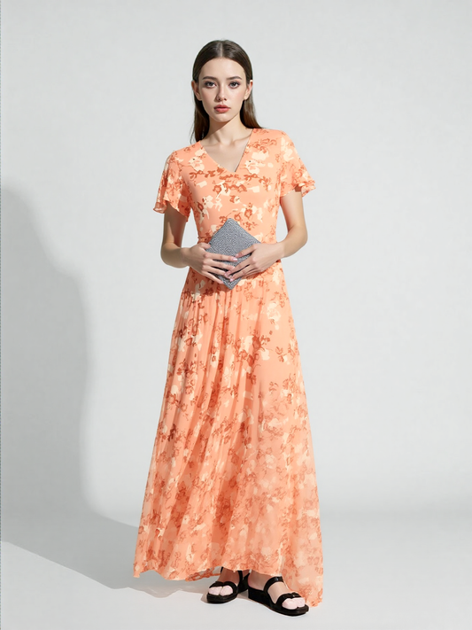 Elina Draped Confidence Maxi Dress