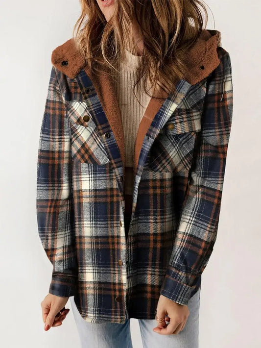 Claire Cozy Plaid Fleece Jacket