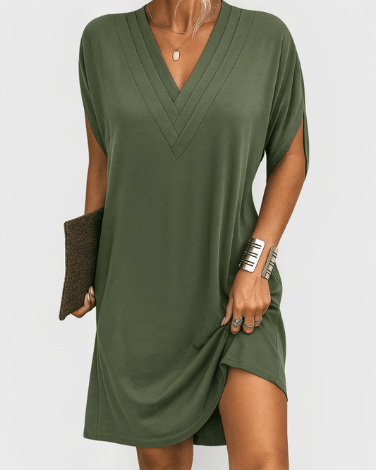 Sylvie Elegant V-Neck Dress